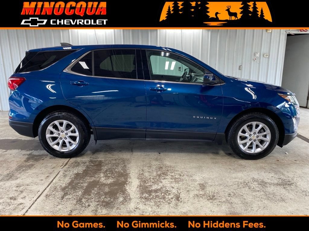 2020 Chevrolet Equinox LT in Pacific Blue Metallic — front three-quarter view
