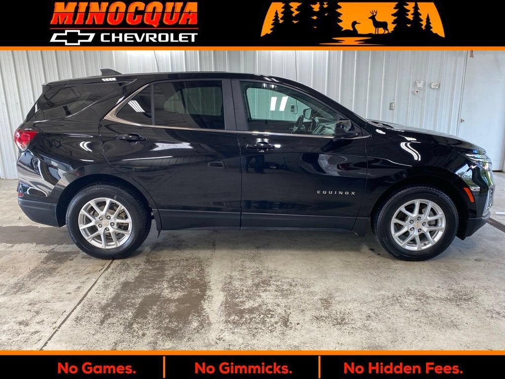2024 Chevrolet Equinox LT in Mosaic Black Metallic — front three-quarter view