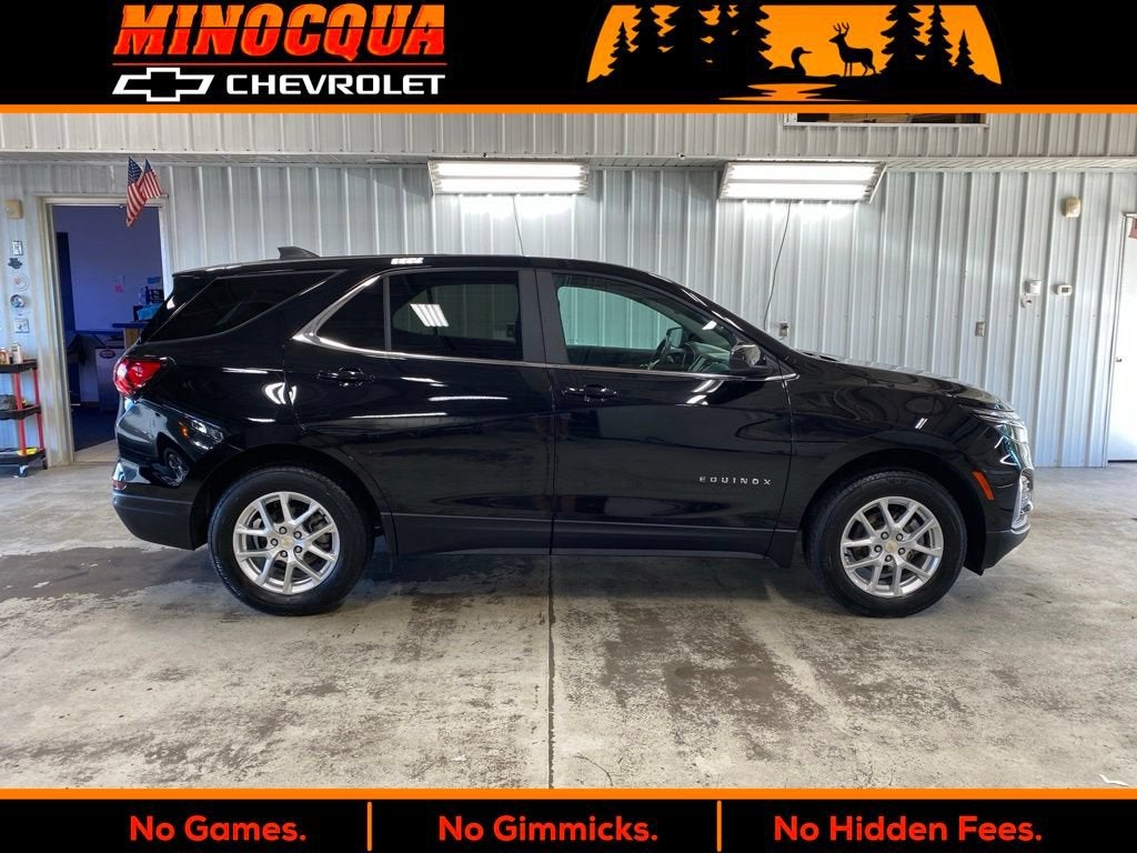 2024 Chevrolet Equinox LT in Mosaic Black Metallic — front three-quarter view