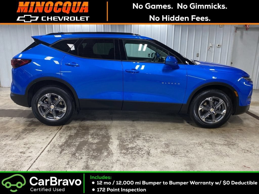 2024 Chevrolet Blazer 2LT in Riptide Blue Metallic — front three-quarter view